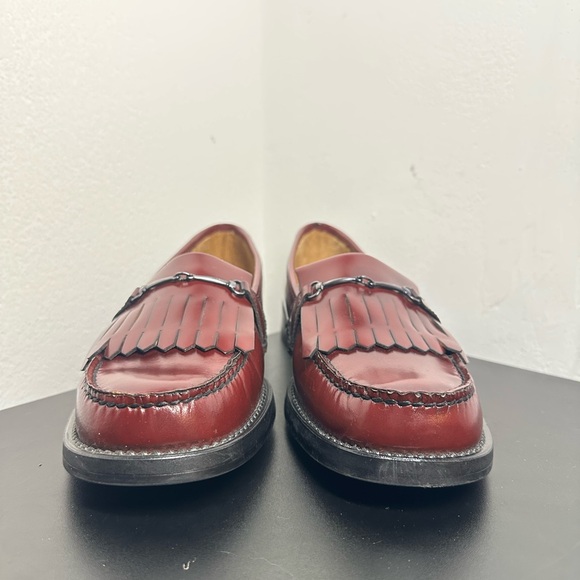 GH Bass & Co Weejuns Fringe Horsebit Loafers Dress Shoes Women’s 9.5 Burgundy - Picture 5 of 12